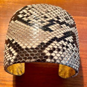 Ted Rossi Exotic Genuine Python Cuff Bracelet (Large)
